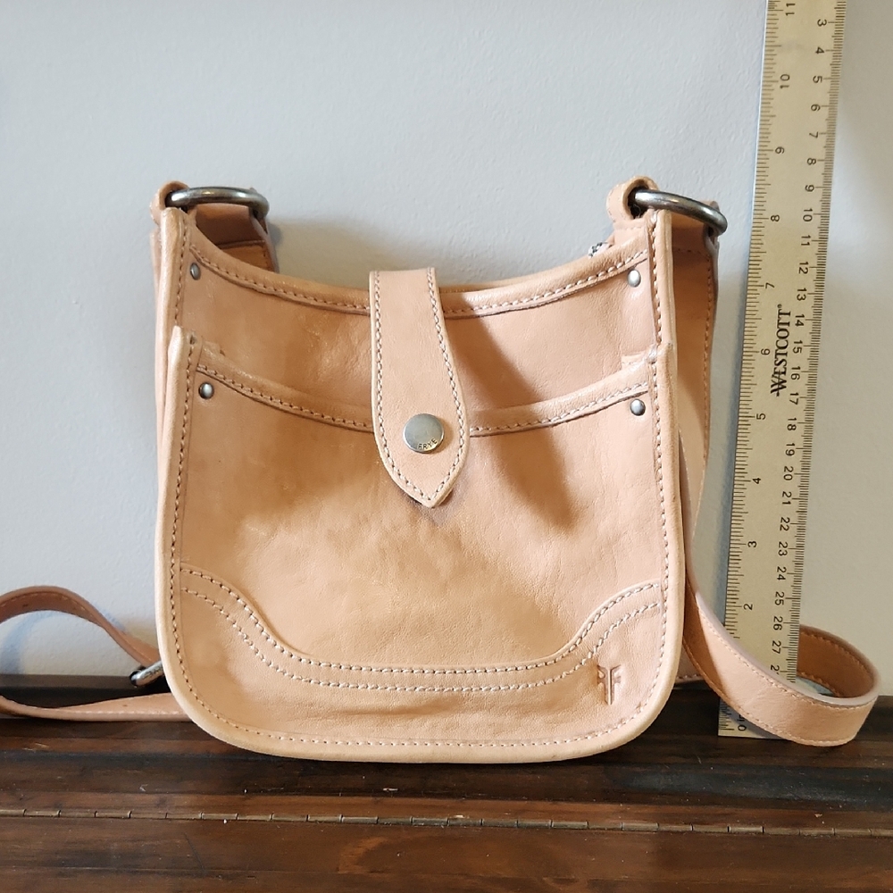 Frye Tan Leather Crossbody Bag